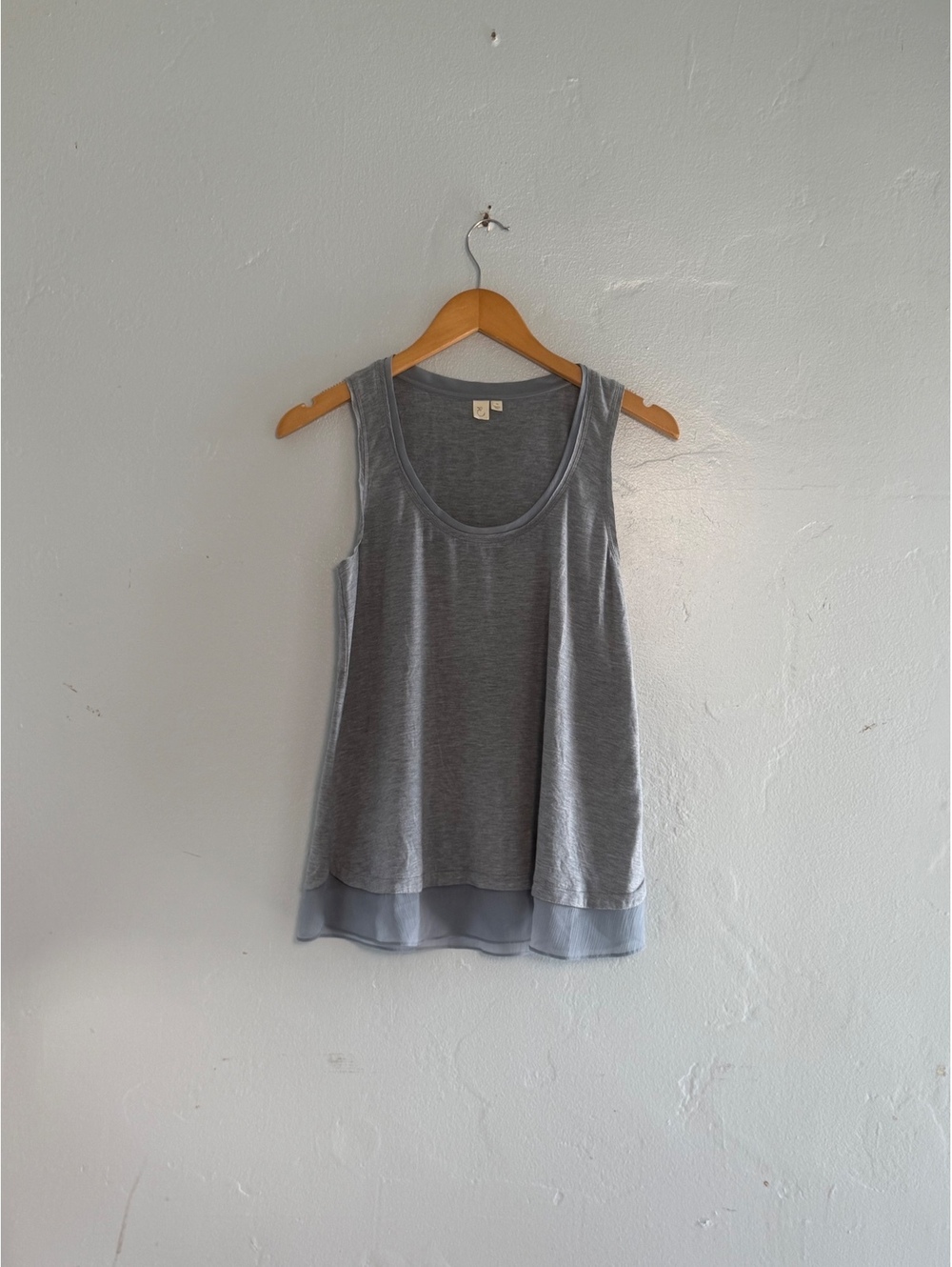 Anthropologie Gray Sleeveless Layered Tank Top Size XS